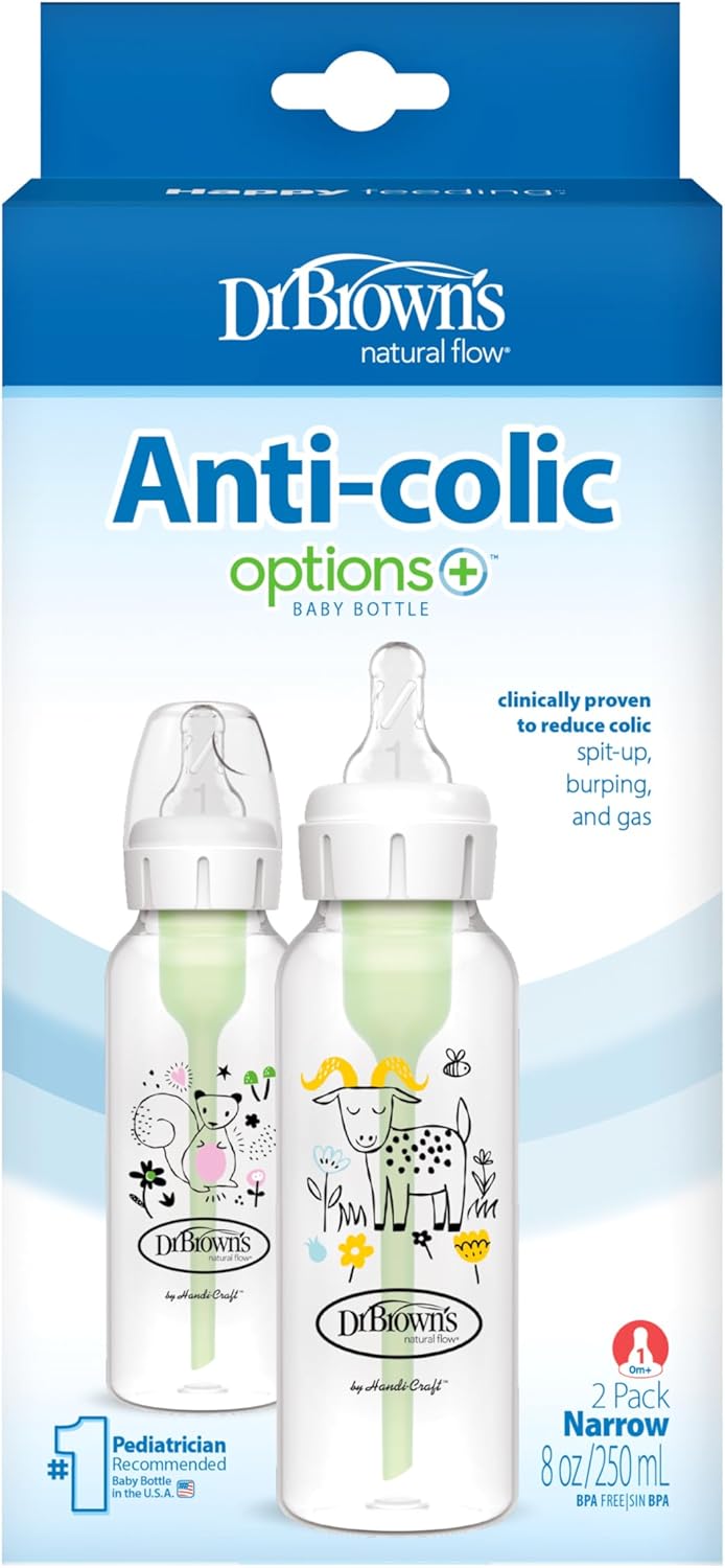 Dr. Brown's Natural Flow Anti-Colic Options+ Narrow Baby Bottle