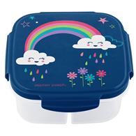 Snack Box With Ice Pack Rainbow (F19) 6"x6"x2.5" 270ML Microwave and freezer safe