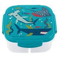 Snack Box With Ice Pack Shark (F19) 6"x6"x2.5" 270ML Microwave and freezer safe
