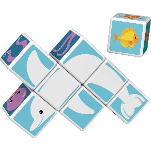 Geomag Educational Magicube Printed Sea Animals+Cards 11