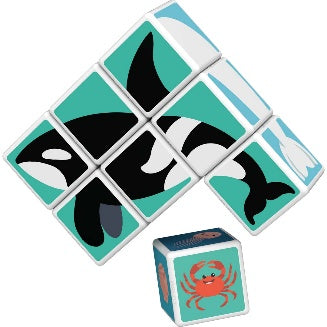 Geomag Educational Magicube Printed Sea Animals+Cards 11