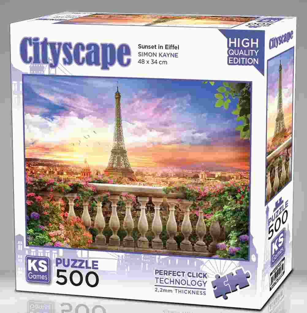 Sunset İn Eiffel Educational PUZZLE 500