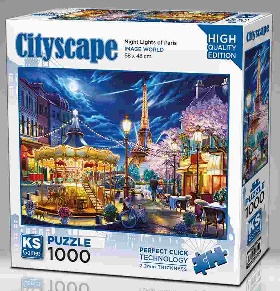 Night Lights Of Paris Educational PUZZLE 1000