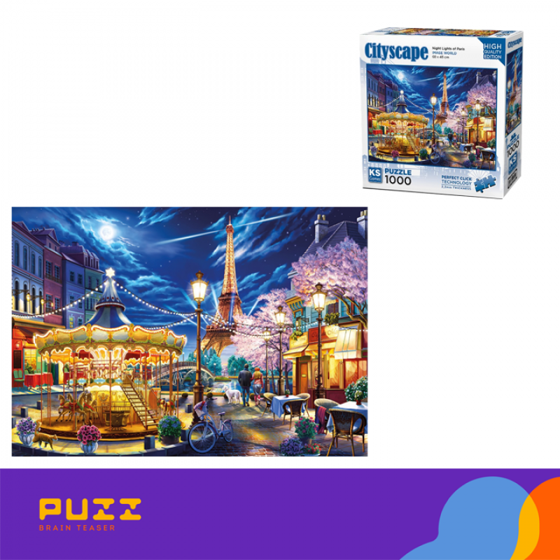 Night Lights Of Paris Educational PUZZLE 1000
