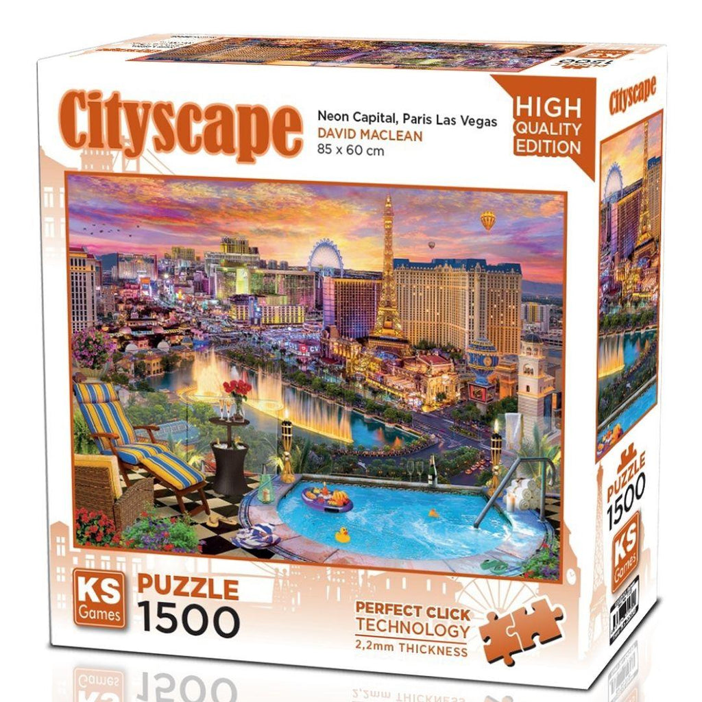 Neon Capital, Paris Las Vegas Educational PUZZLE 1500