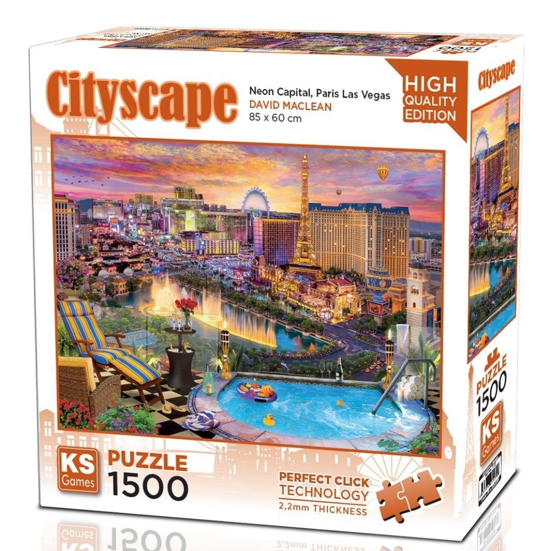 Neon Capital, Paris Las Vegas Educational PUZZLE 1500