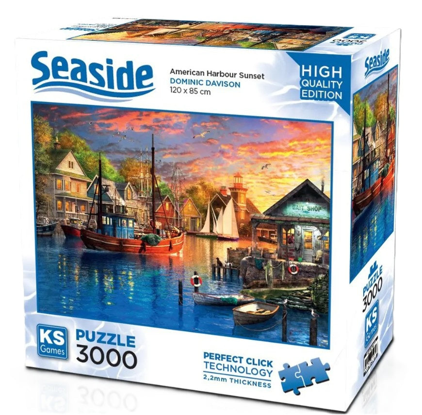 American Harbour Sunset Educational PUZZLE 3000