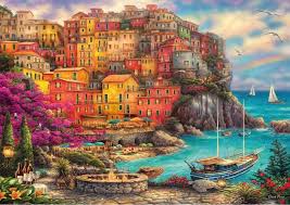 A Beautiful Day at Cinque Terre Educational PUZZLE 4000