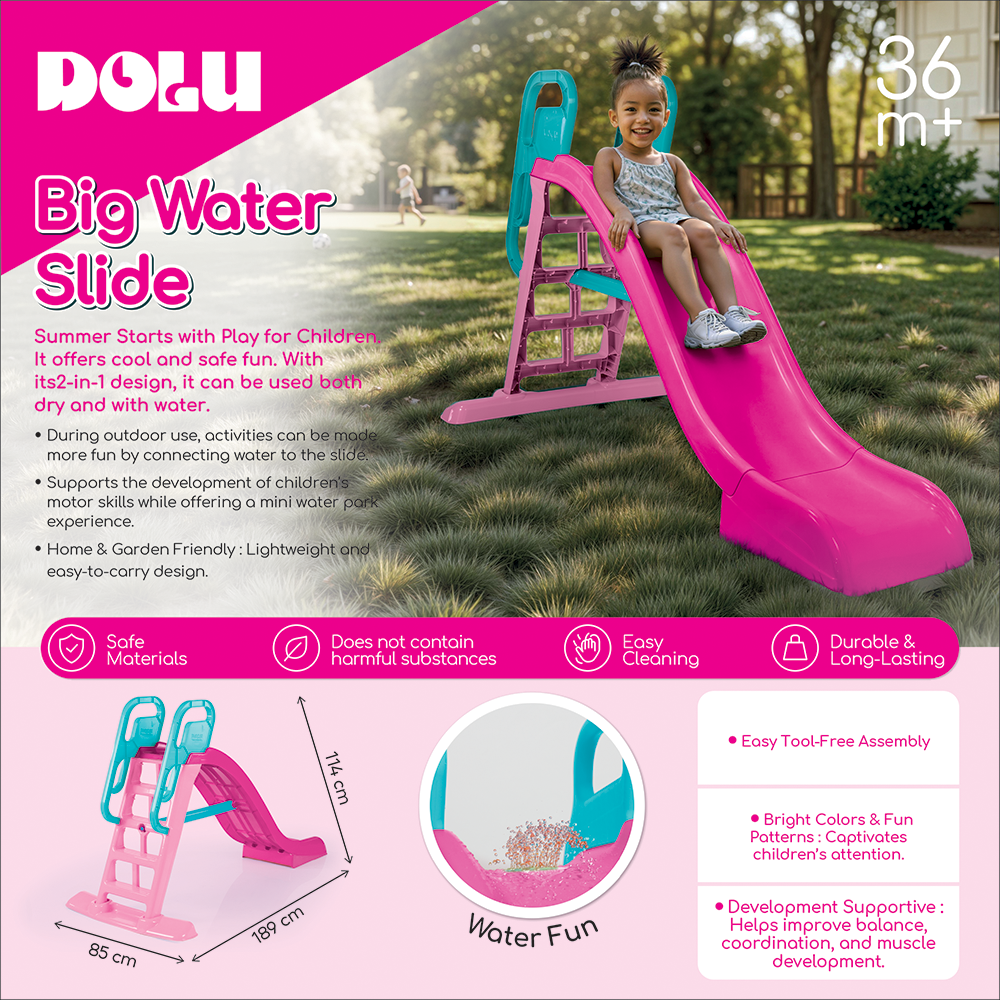 UNICORN 2 IN 1 LARGE WATER SLIDE