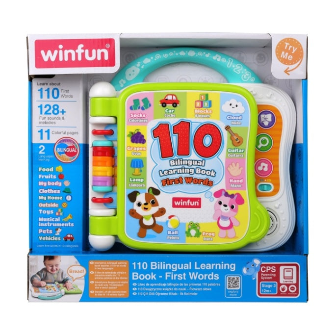 110 Bilingual Learning Book - First Words English - French