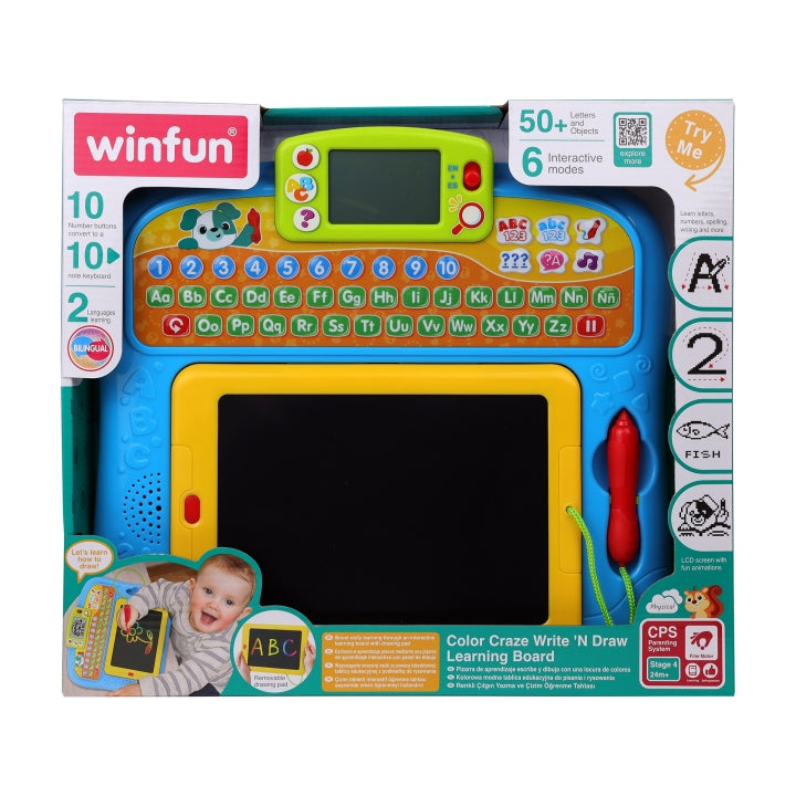 Color Craze Write 'N Draw Learning Board English - French