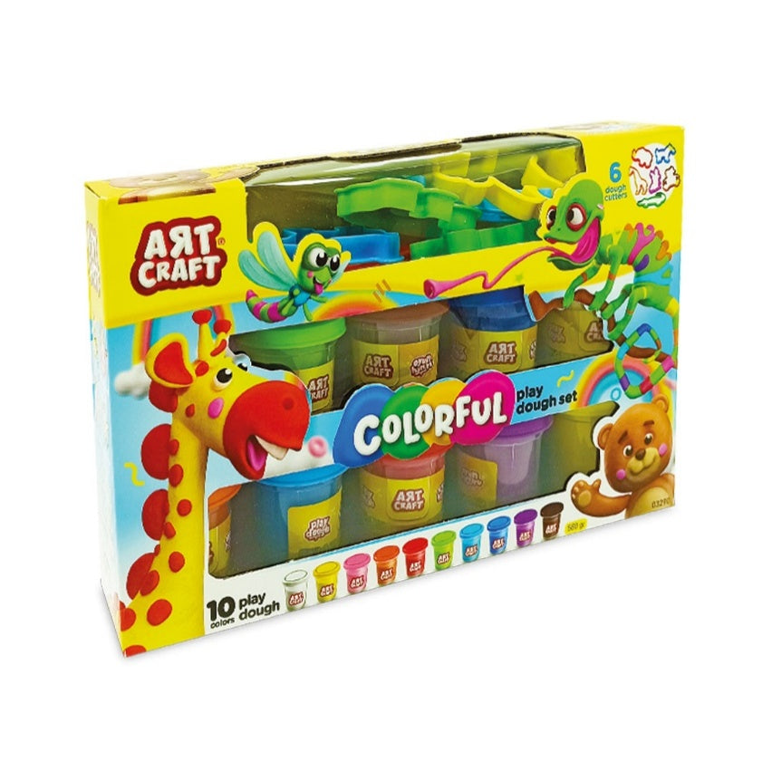 COLOURFUL DOUGH SET 16 PCS 560 GR