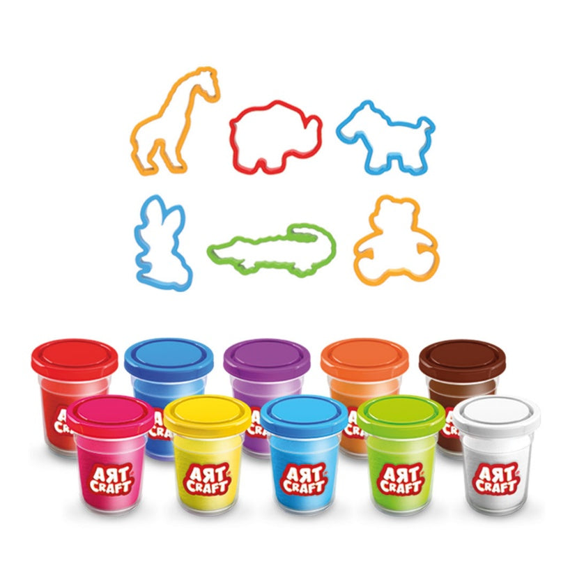 COLOURFUL DOUGH SET 16 PCS 560 GR