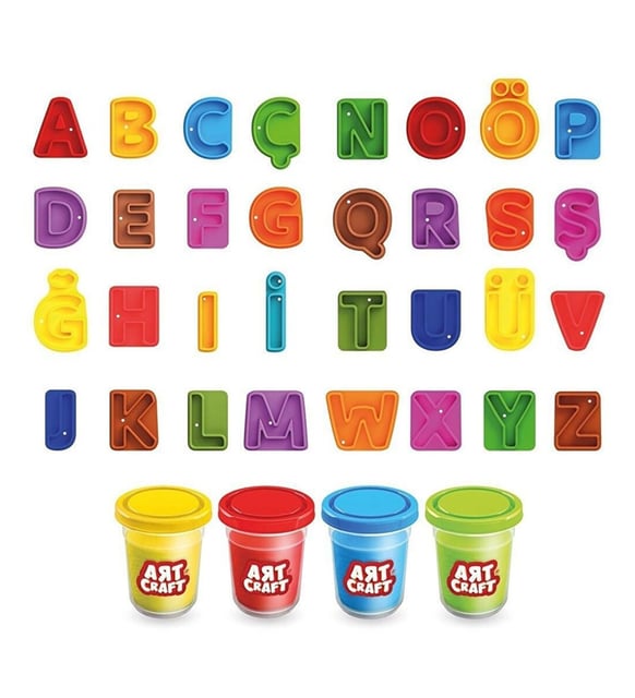 ALPHABET 4X56 GR PLAY DOUGH SET