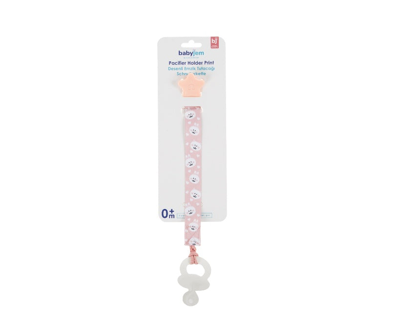 PACIFIER CLIP PINK