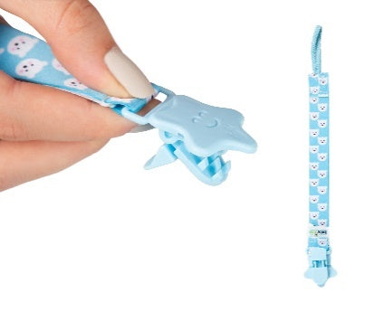 PACIFIER CLIP BLUE