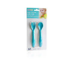 BABY SPOON AND FORK  SET RED