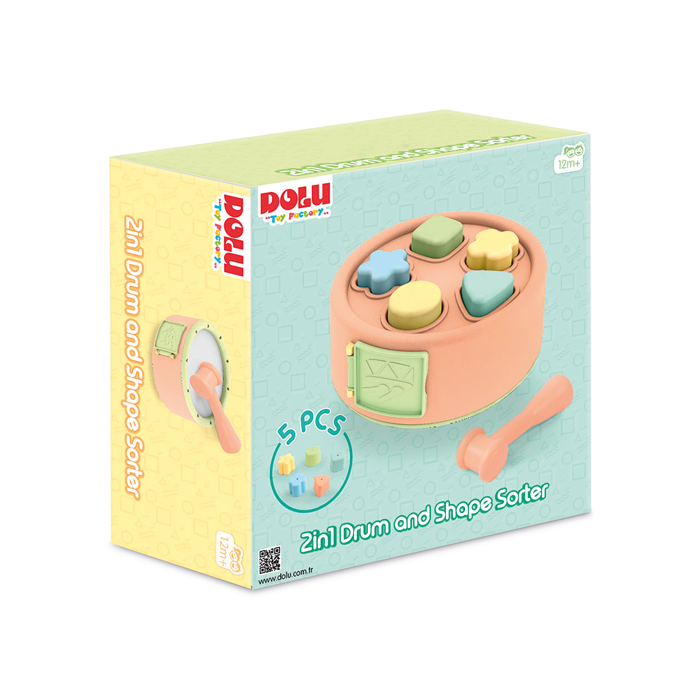 2in1 Drum and Shape Sorter