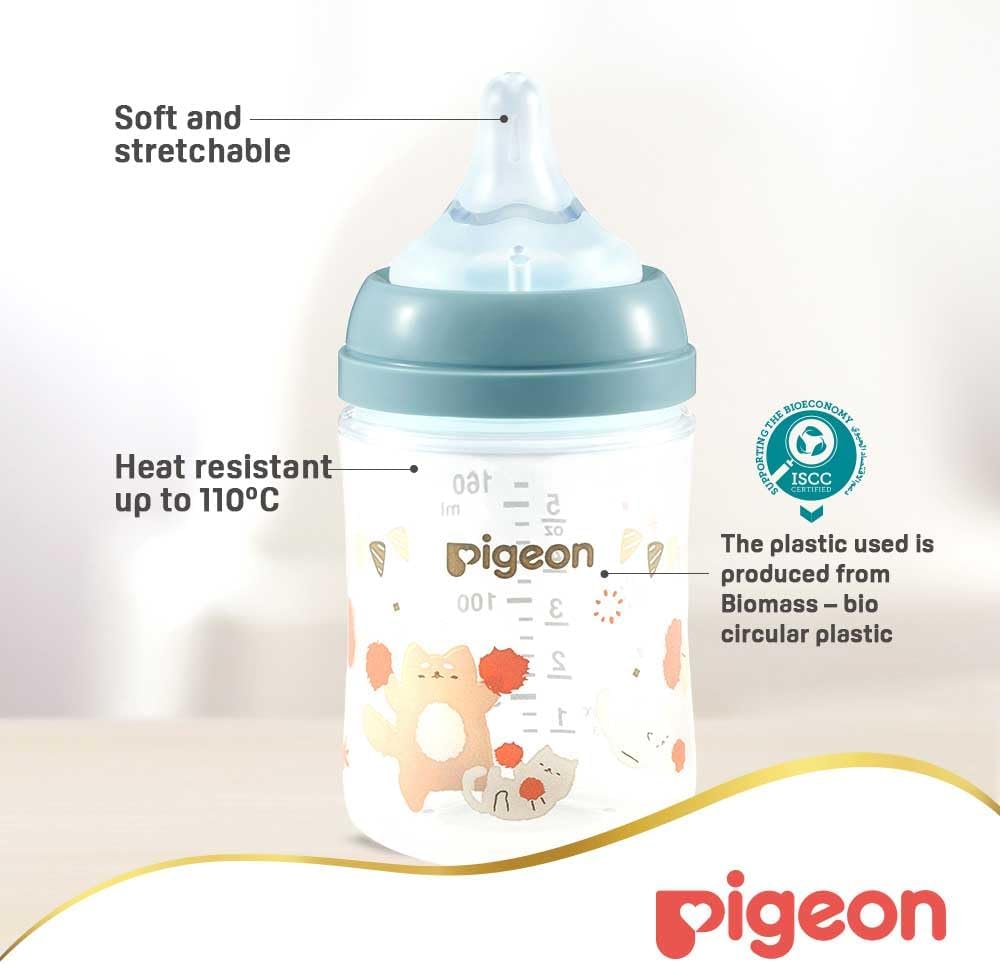 Pigeon Softouch Wide Neck Peristaltic PLUS Decorated Nursing Bottle