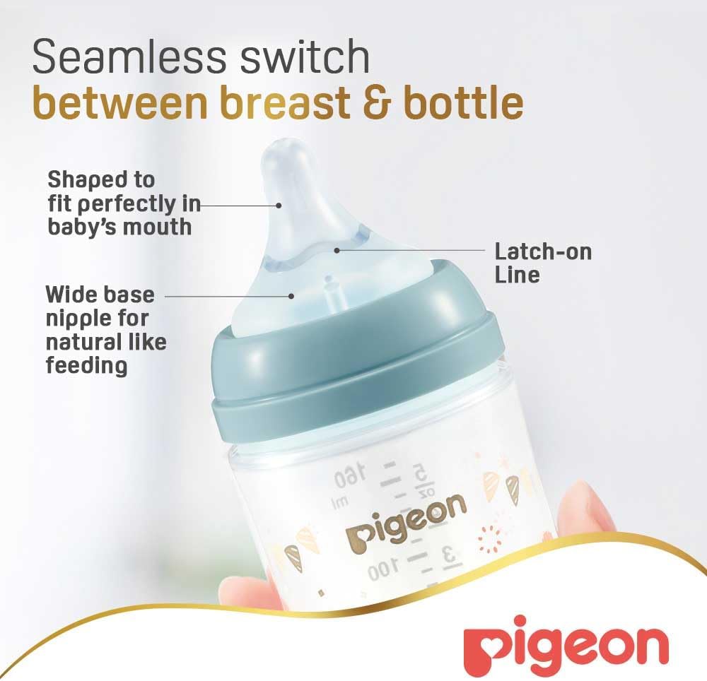 Pigeon Softouch Wide Neck Peristaltic PLUS Decorated Nursing Bottle