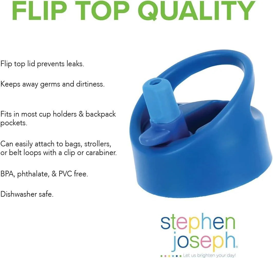 Stephen Joseph Flip Top Kids Water Bottle – Space