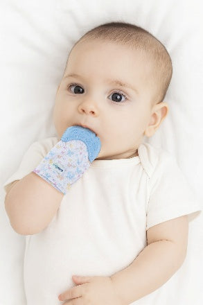 BABY TEETHING GLOVE /BUTTERFLY / BLUE