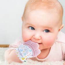 BABY TEETHING GLOVE /BUTTERFLY / PINK