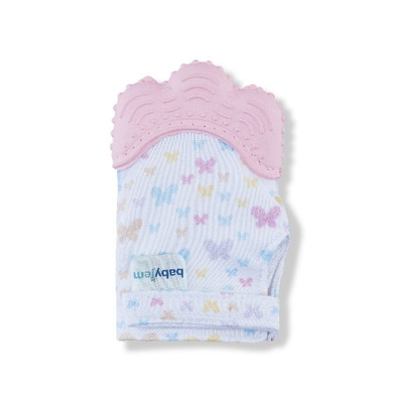BABY TEETHING GLOVE /BUTTERFLY / PINK