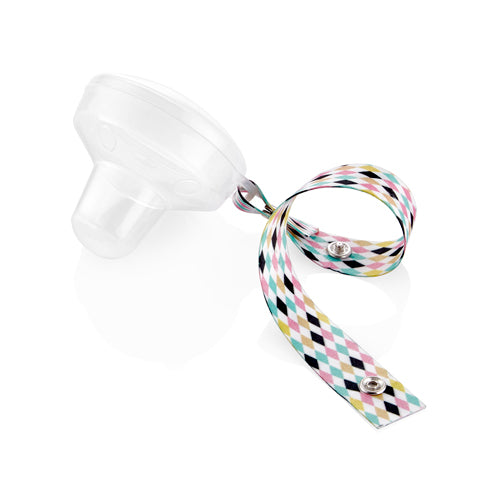 PACIFIER HOLDER TRANSPARENT WHITE