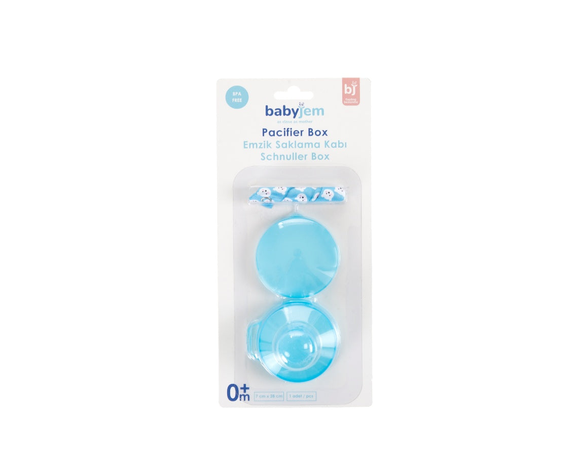 PACIFIER HOLDER TRANSPARENT BLUE