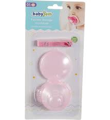 PACIFIER HOLDER TRANSPARENT PINK