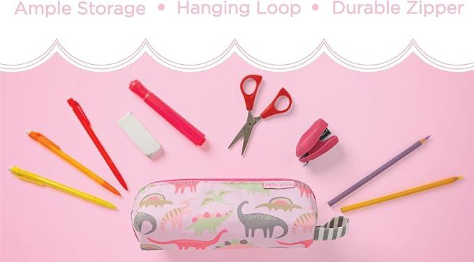 Stephen Joseph All Over Print Pencil Pouch – Pink Dino