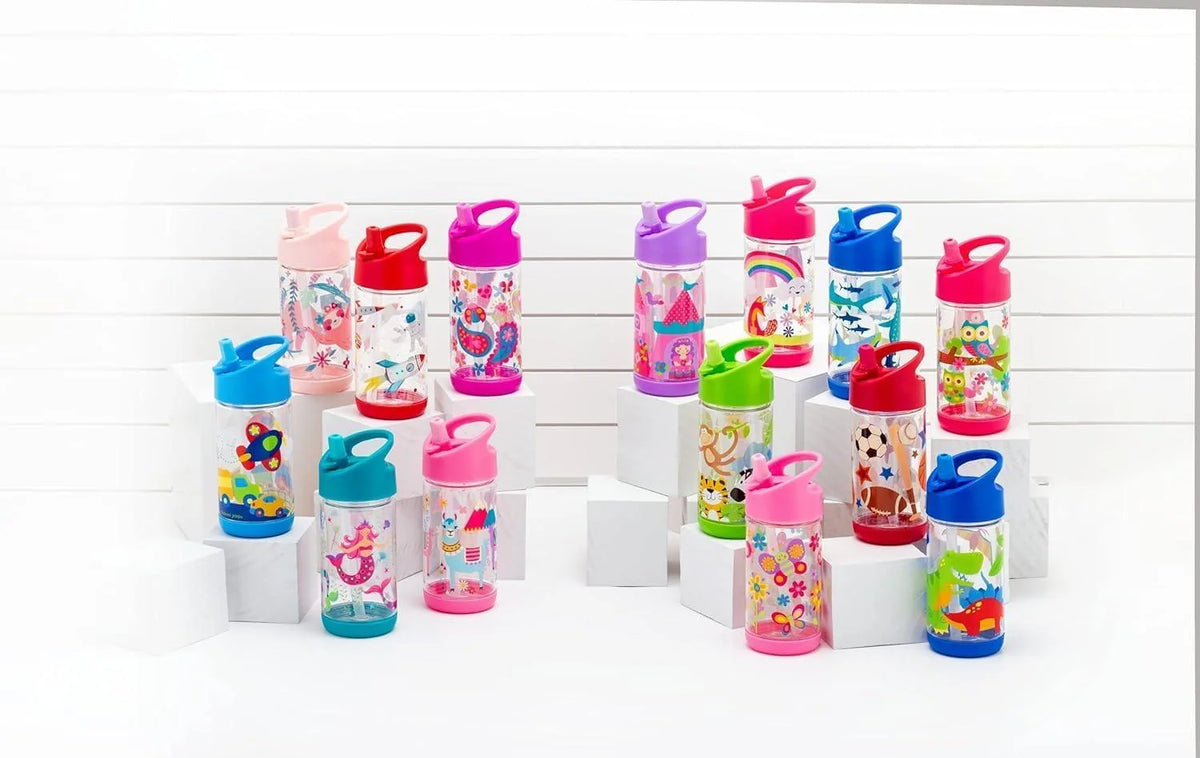 Stephen Joseph Flip Top Kids Water Bottle – Transportation