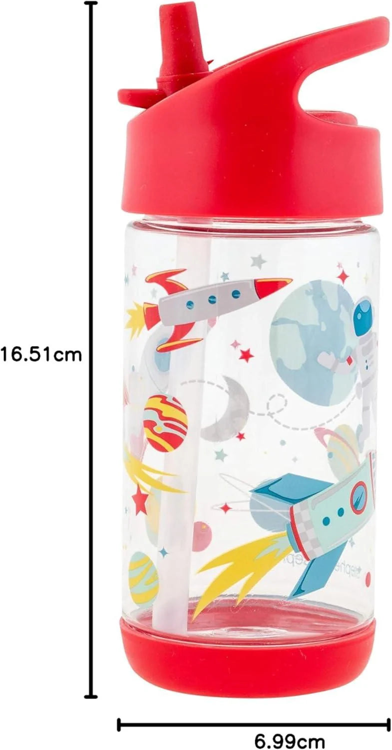 Stephen Joseph Flip Top Kids Water Bottle – Space