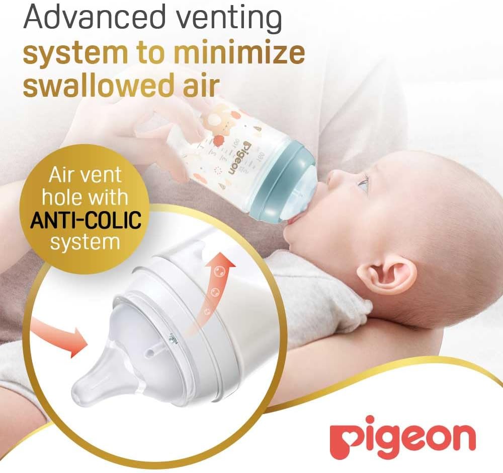Pigeon Softouch Wide Neck Peristaltic PLUS Decorated Nursing Bottle