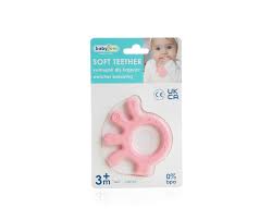 SILICONE BABY TEETHER /OCTOPUS / PINK