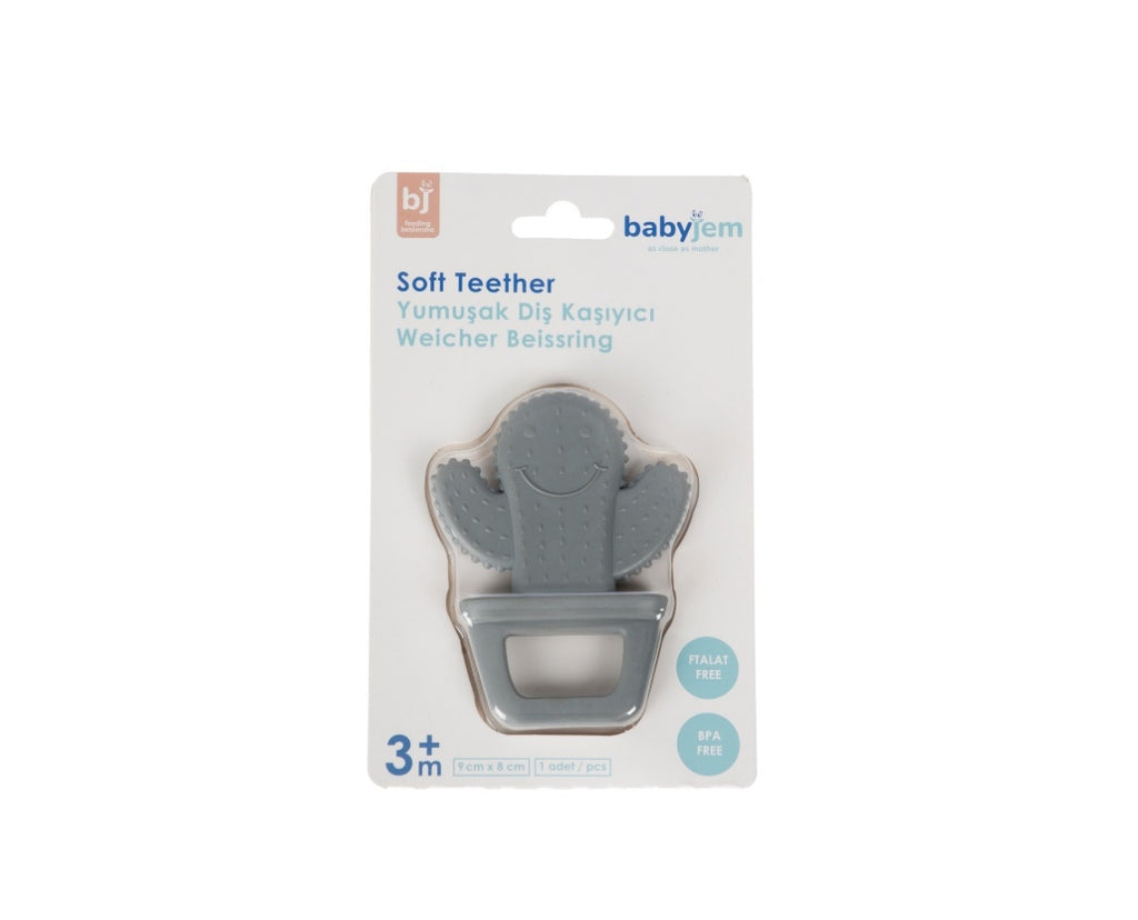 SILICONE BABY TEETHER /CACTUS / GREY