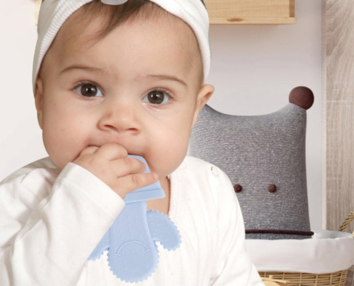 SILICONE BABY TEETHER /CACTUS / BLUE