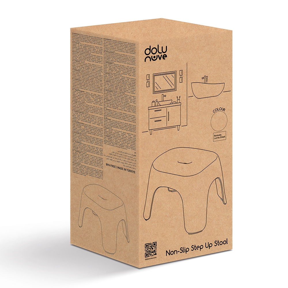 Non-Slip Step Up StoolL - STONE