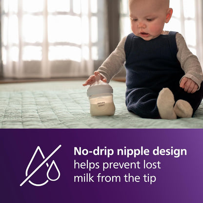 PHILIPS AVENT Baby Bottle with Natural Response , 4 Oz, 2 Count
