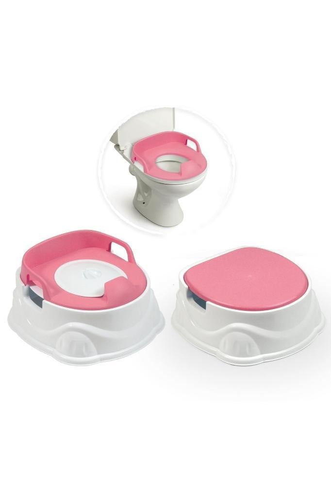 3 IN 1 POTTY / ADAPTER / STOOL PINK