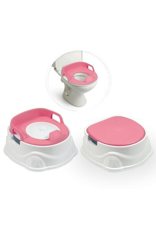 3 IN 1 POTTY / ADAPTER / STOOL PINK