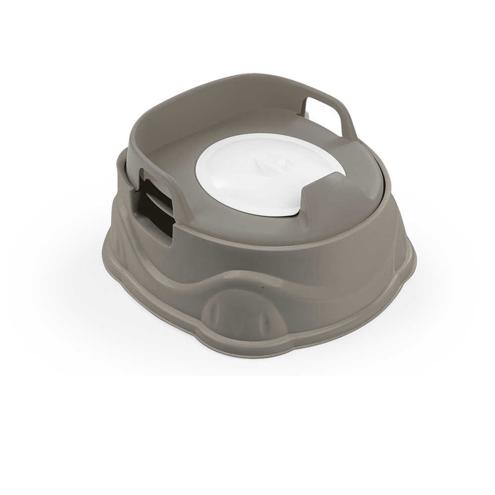 3in1 Potty/Toilet Adapter/Step Up Stool - Stone Gray