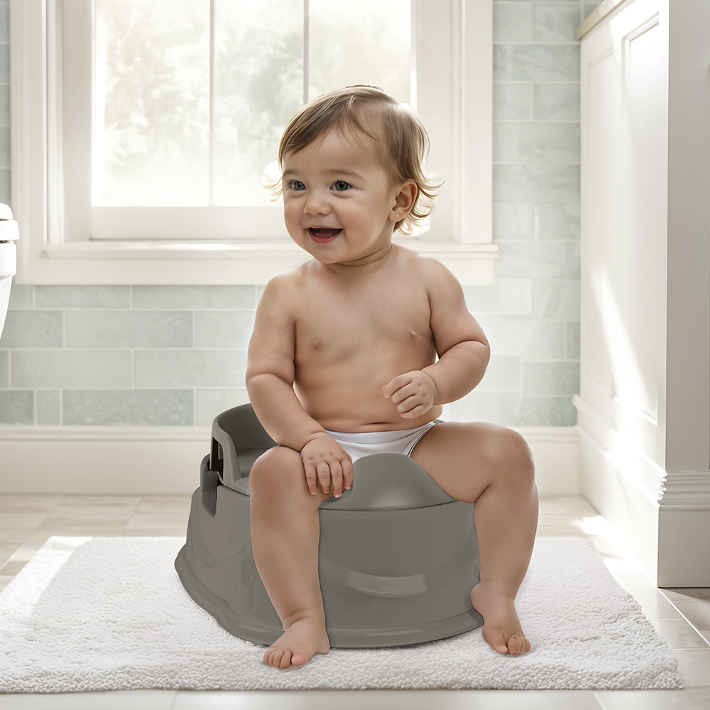3in1 Potty/Toilet Adapter/Step Up Stool - Stone Gray