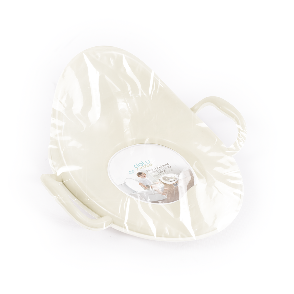High Backrest Toilet Training Seat - Relax Beige - Non-Slip