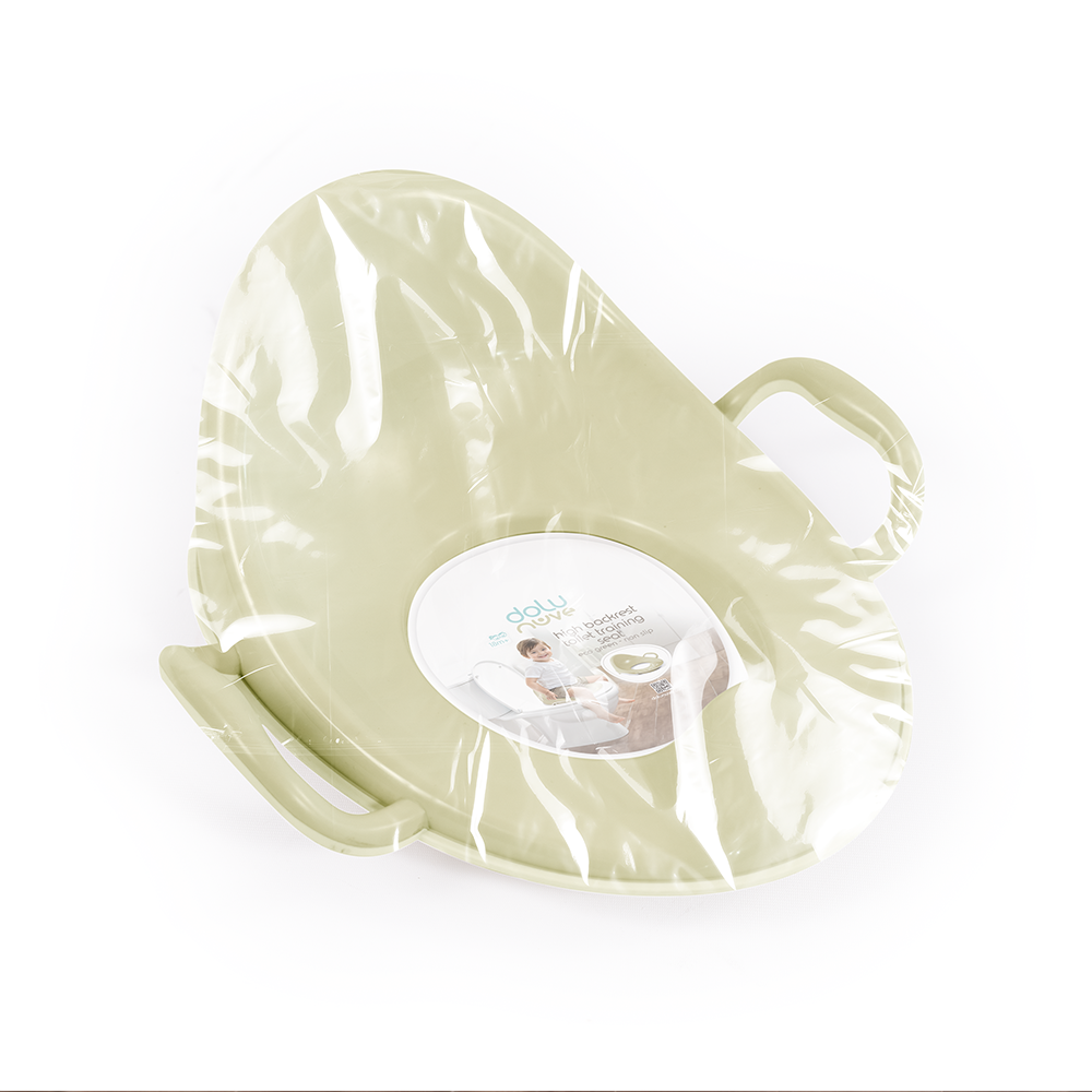 High Backrest Toilet Training Seat - Eco Green - Non-Slip