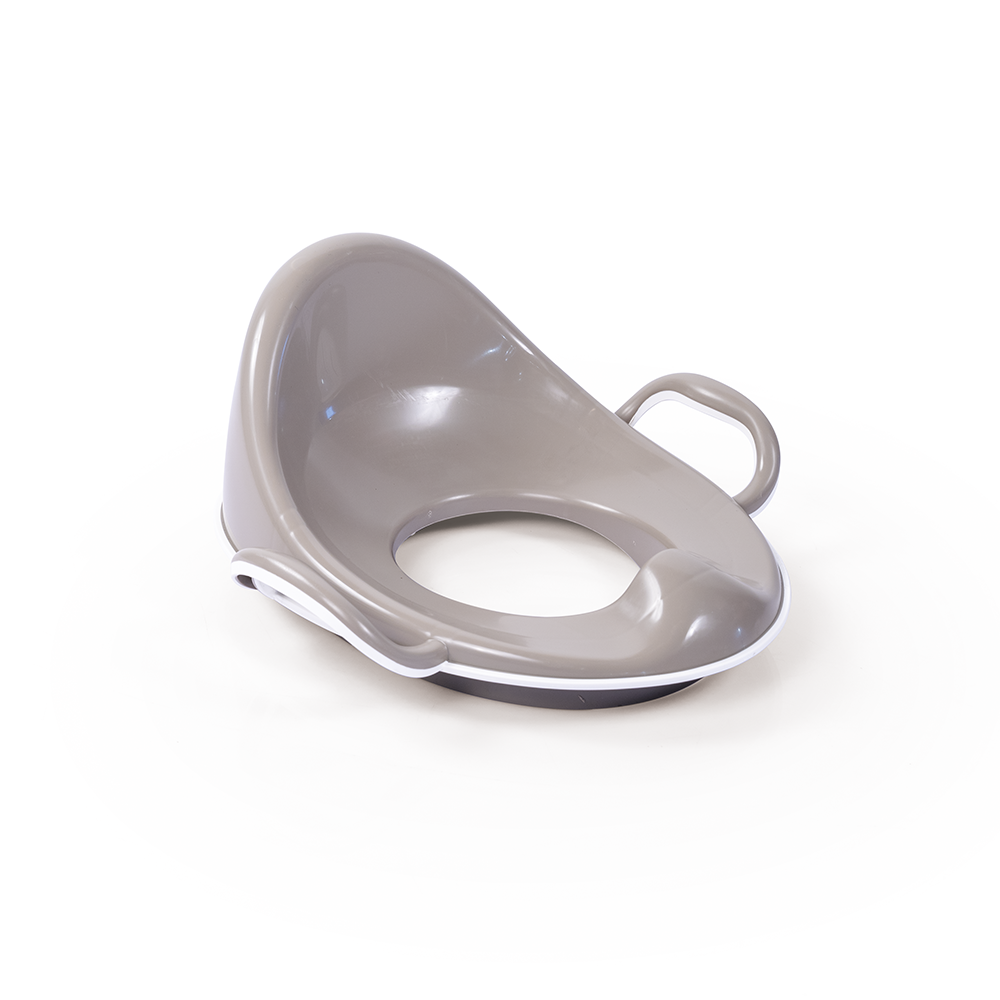 High Backrest Toilet Training Seat - Stone Gray - Non-Slip