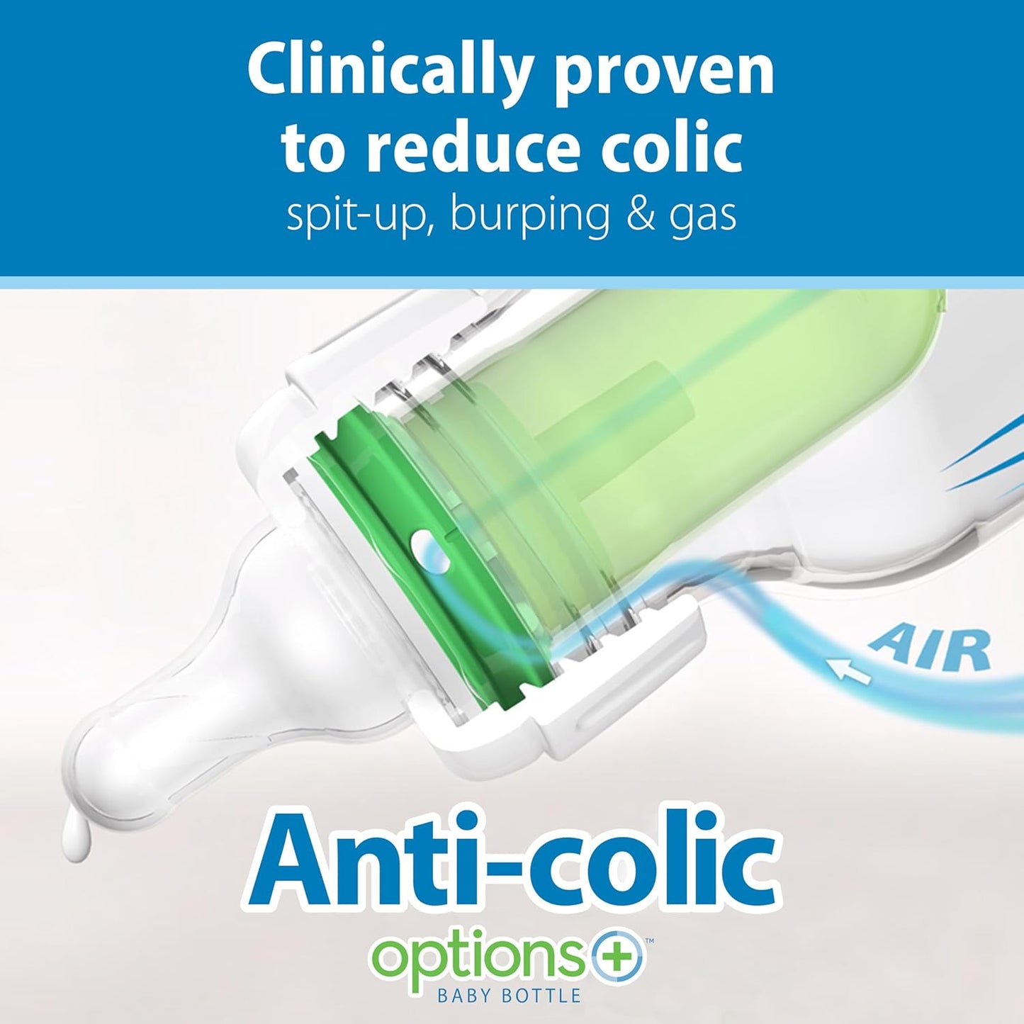Dr. Brown's Natural Flow Anti-Colic Options+ Narrow Baby Bottle
