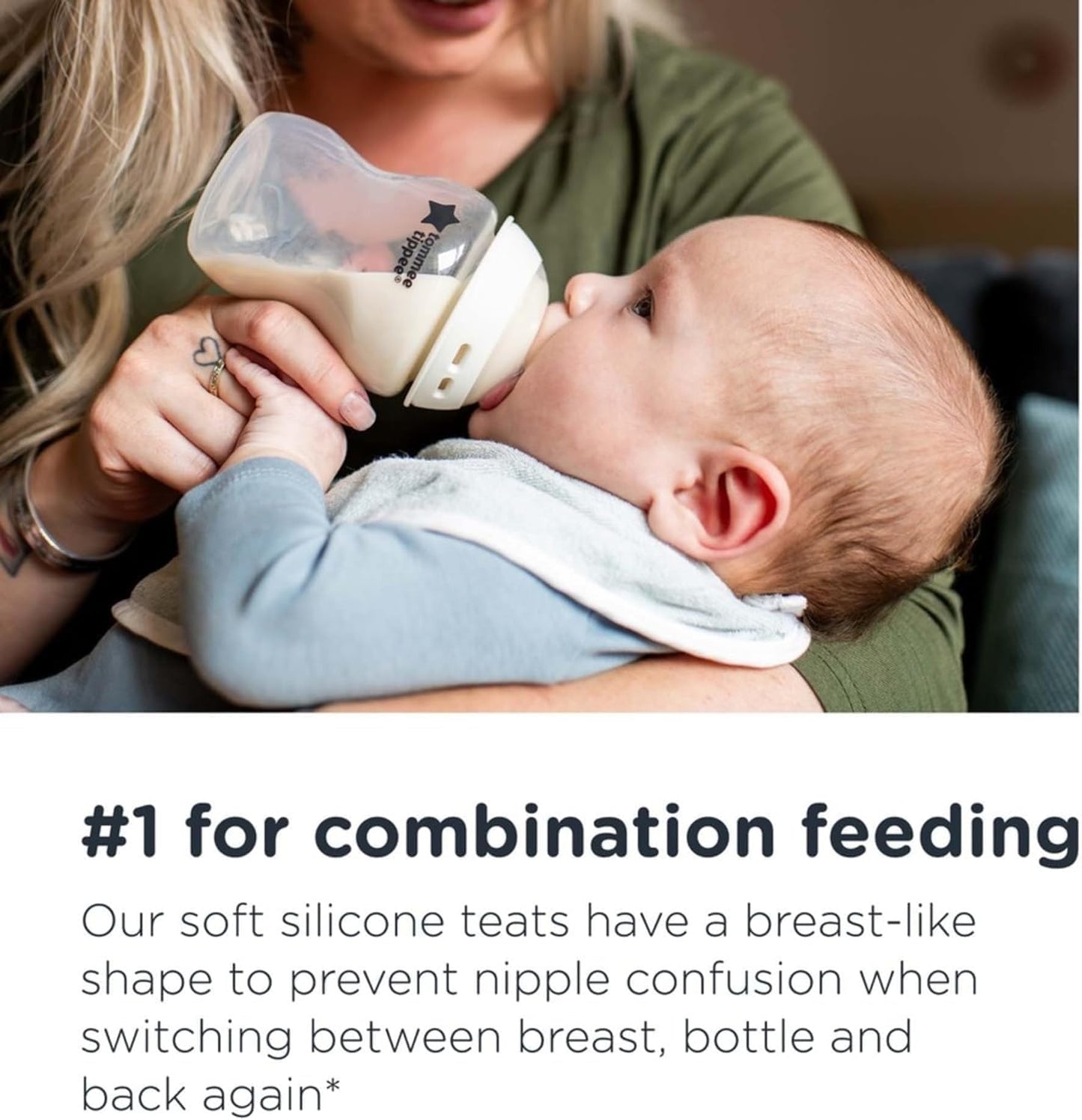 Tommee Tippee Baby Bottles, Natural Start Anti-Colic Baby Bottle with Slow Flow Breast-Like Teat