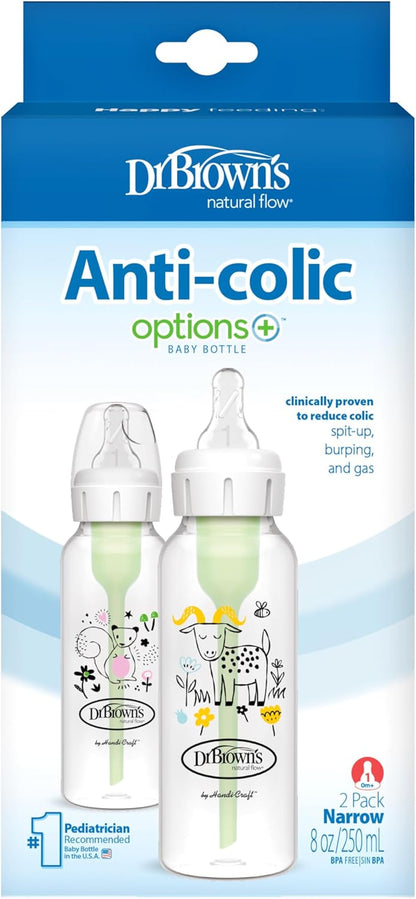 Dr. Brown's Natural Flow Anti-Colic Options+ Narrow Baby Bottle